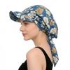 Atmungsaktive Sommer-Kopftuch-Hut Blumenmuster Turbanhut Mit Riemen Baseballkappe Tägliche Outfits