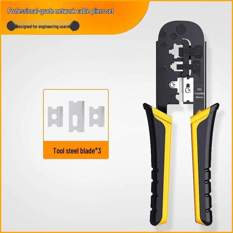 Professional Grade Network Cable Crimping Pliers Set for Cat5, Cat6, Cat7 Connectors