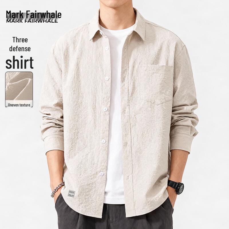 Mark Fairwhale Men s Textured Long-Sleeve Shirt M