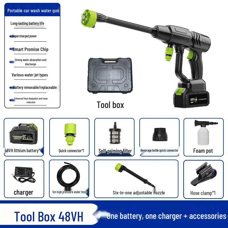 Tragbare Hochleistungs-Kabellose Auto-Wasch-Drucksprühpistole