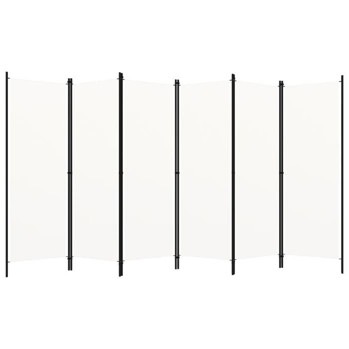 VidaXL Cloison de Séparation 6 Panneaux Séparateur de Pièce Diviseur Ecran d'Intimité Paravent Chambre à Coucher Maison 320727