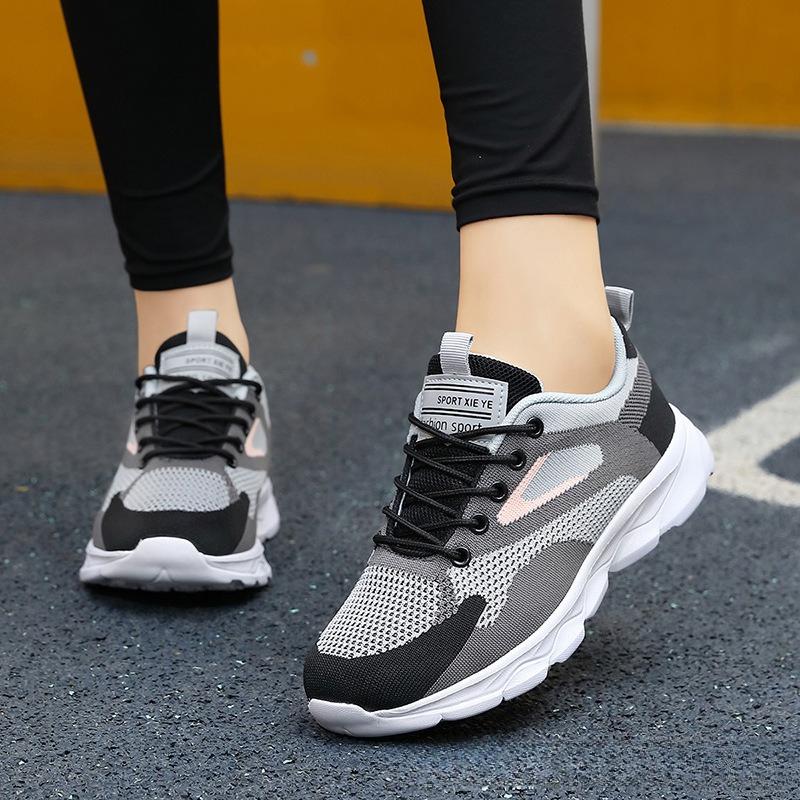 New Adult Women Sneakers Luxury Brand Mesh Breathable Running Sport Shoes Female Casual Flat Shoes 35-42