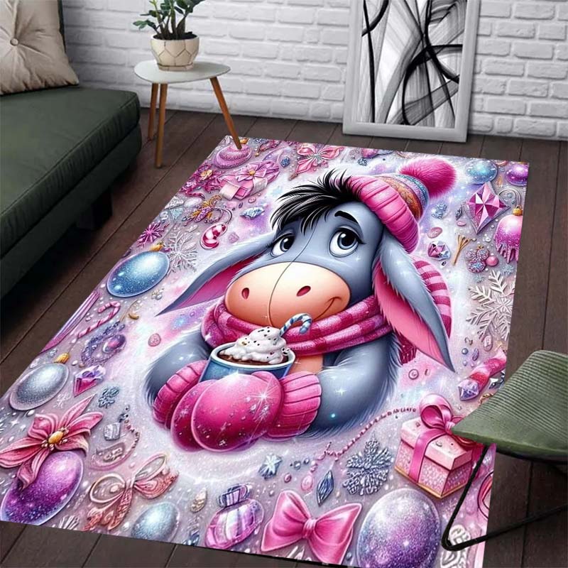 

Cute Blue Eeyore Patterned Rug - Non-slip Kitchen Mat, Outdoor Rug, Home and Bedroom Decor, Yoga Mat, Birthday Gift. 60x90cm