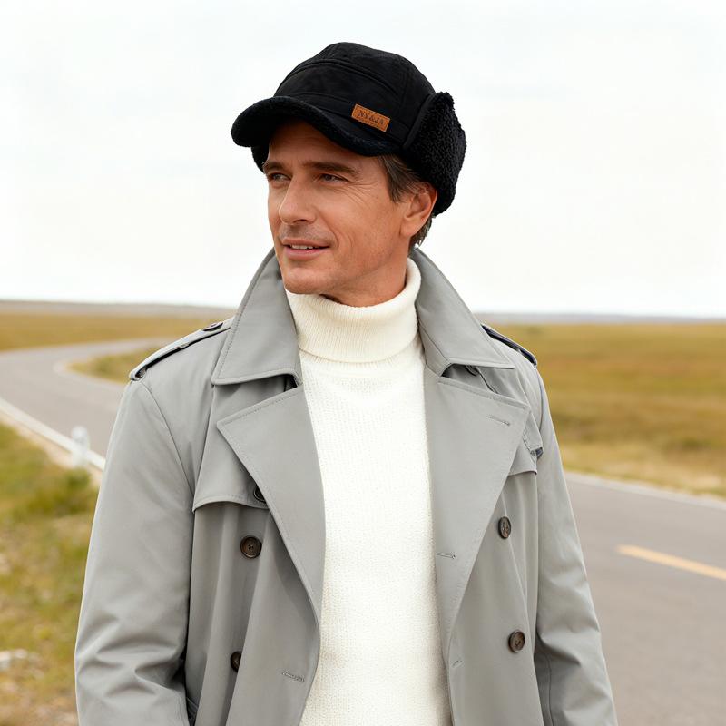 Mittelalterliche und ältere Kappe Herren Winter Vater Warm Kältefest Fliegermütze Großvater Alter Mann Ohrenschutzmütze