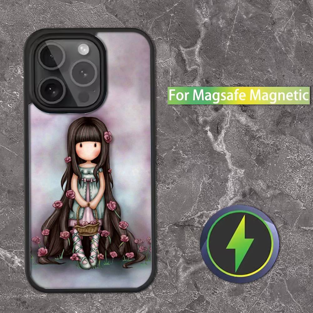 

S-Santoro G-Gorjuss Phone Case For iPhone 16,15,14,13,12,11,Pro,Max,Plus,Mini,SE Magsafe Magnetic Wireless Charging iPhone16e