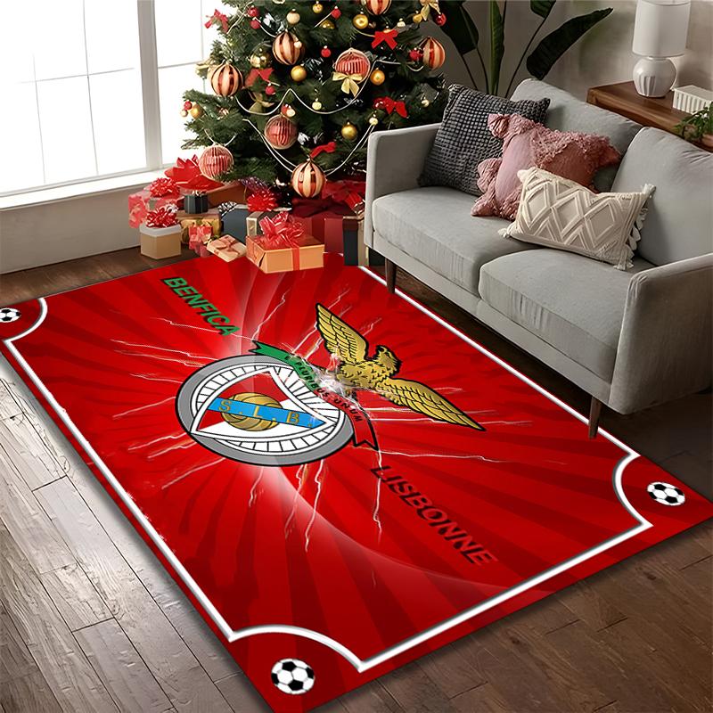 1pc SL Benfica Rug, Digital Printed Home Chair Sofa Mat, Durable Office Area Carpet, Beautiful Festival Decorations