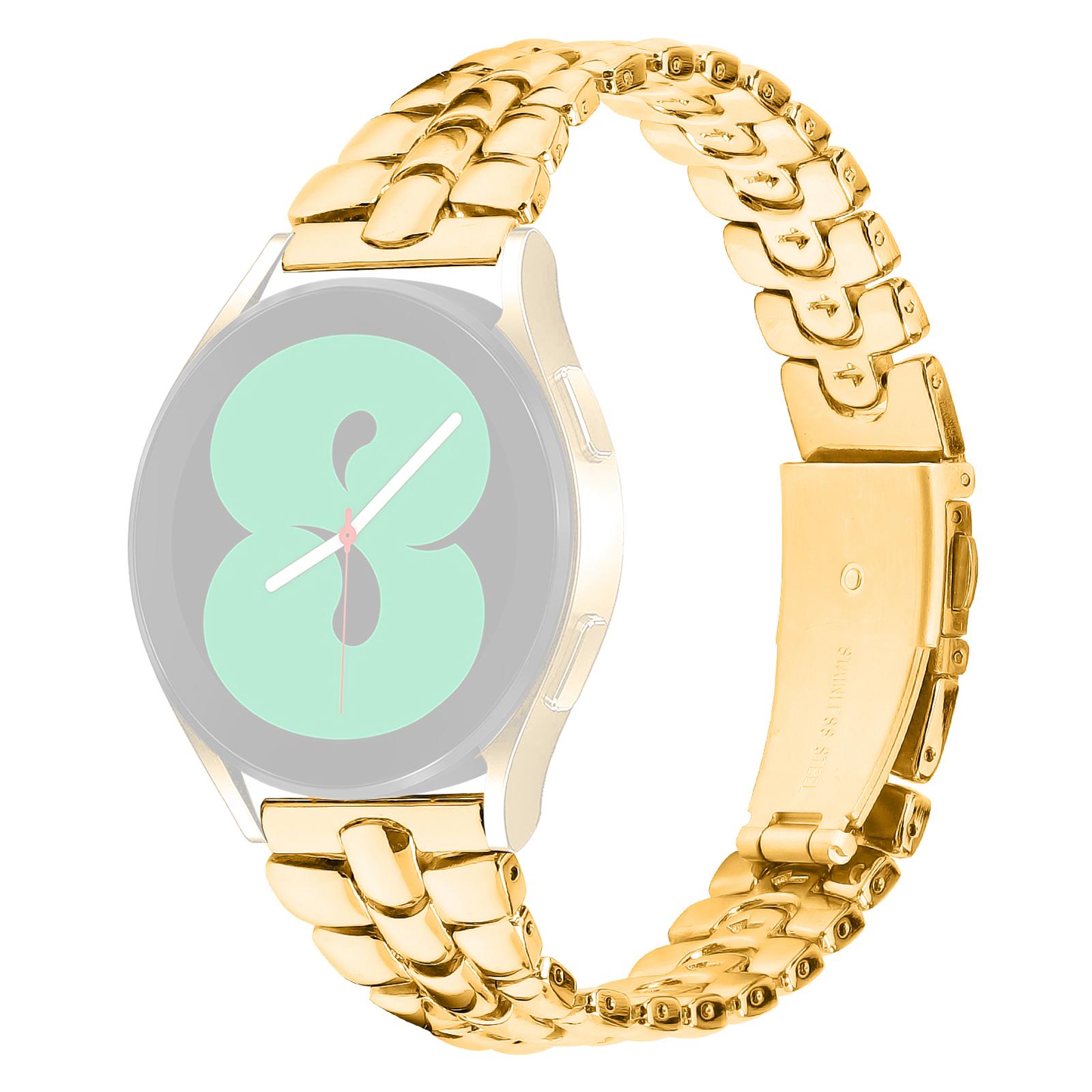 

Для Samsung Galaxy Watch FE 40mm/Watch4 40mm/Watch4 Active 40mm/44mm/Watch 5 40/44mm Тонкий ремінець для годинника 20мм Металевий ремінець для годинника Gold