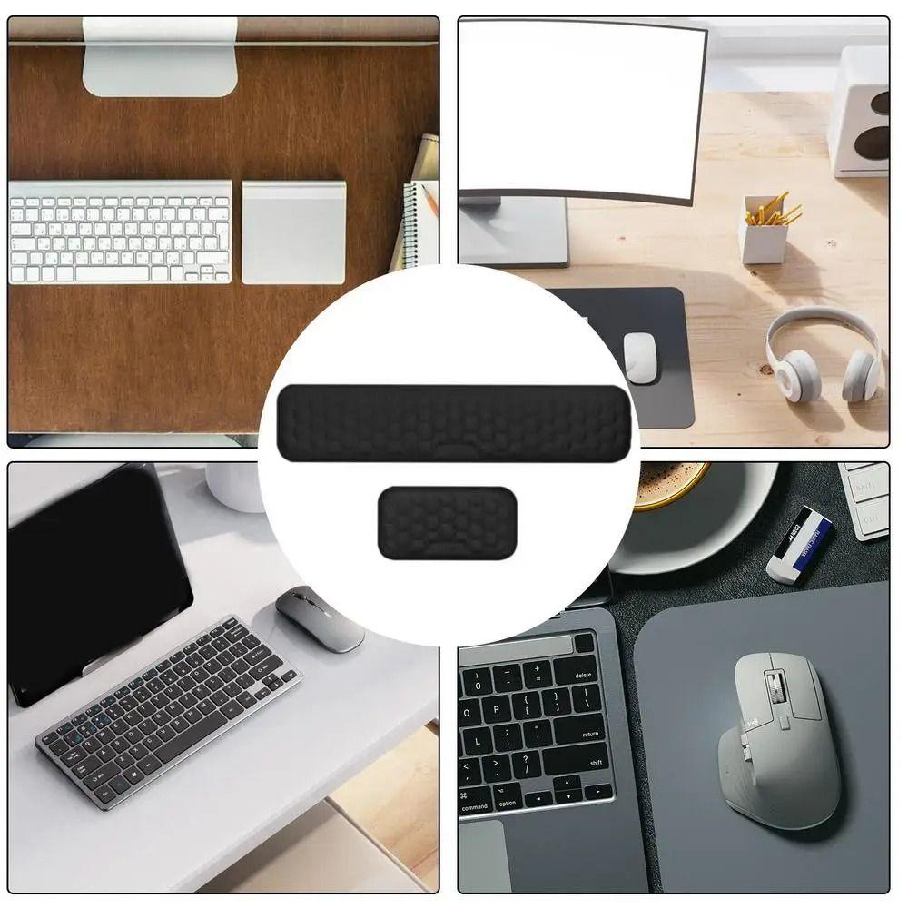 2Pcs/Set Slow Rebound Ergonomic Mouse Pad Wrist Rest Wristband Mouse Mat  Desktop Accessories