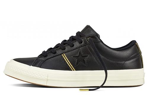 Кеды Converse One Star Ox Черный/Белый Кожаные 159701C 36.5
