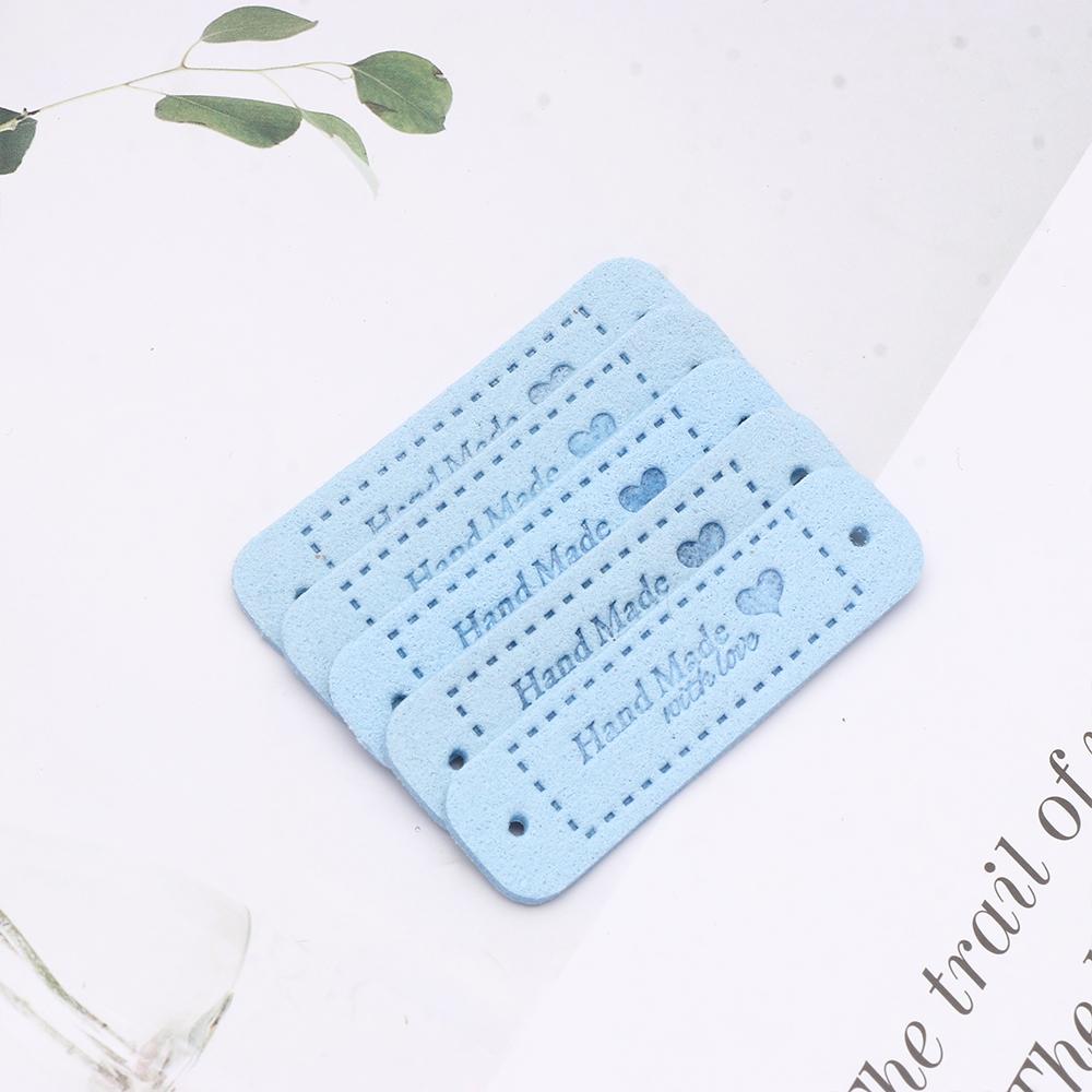 20PCS Handmade PU Leather Hats Bags Garment Labels Clothes Tags Label Hand Made With Love