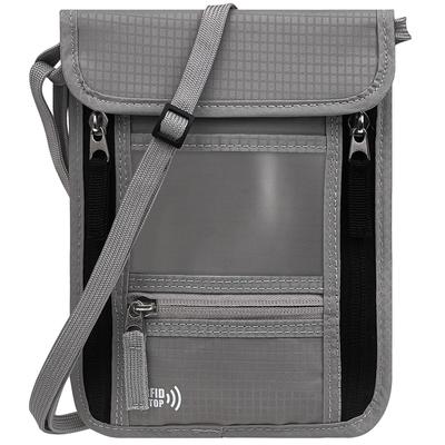 VILAU Passport Hangs Around the Skimming Prevention Neck Security Overseas Convenient Convenient Passport X X Gray Case, Neck, [Soft Strap], Pouch,