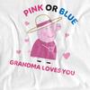 Peppa Pig Unisex Adult Pink Or Blue Grandma Pig Loves You T-Shirt