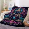 1PC Buddha Statue Print Blanket, Soft Throw Blanket - Warm & Cozy for Couch, Bed, Office, and Travel Yy250912212