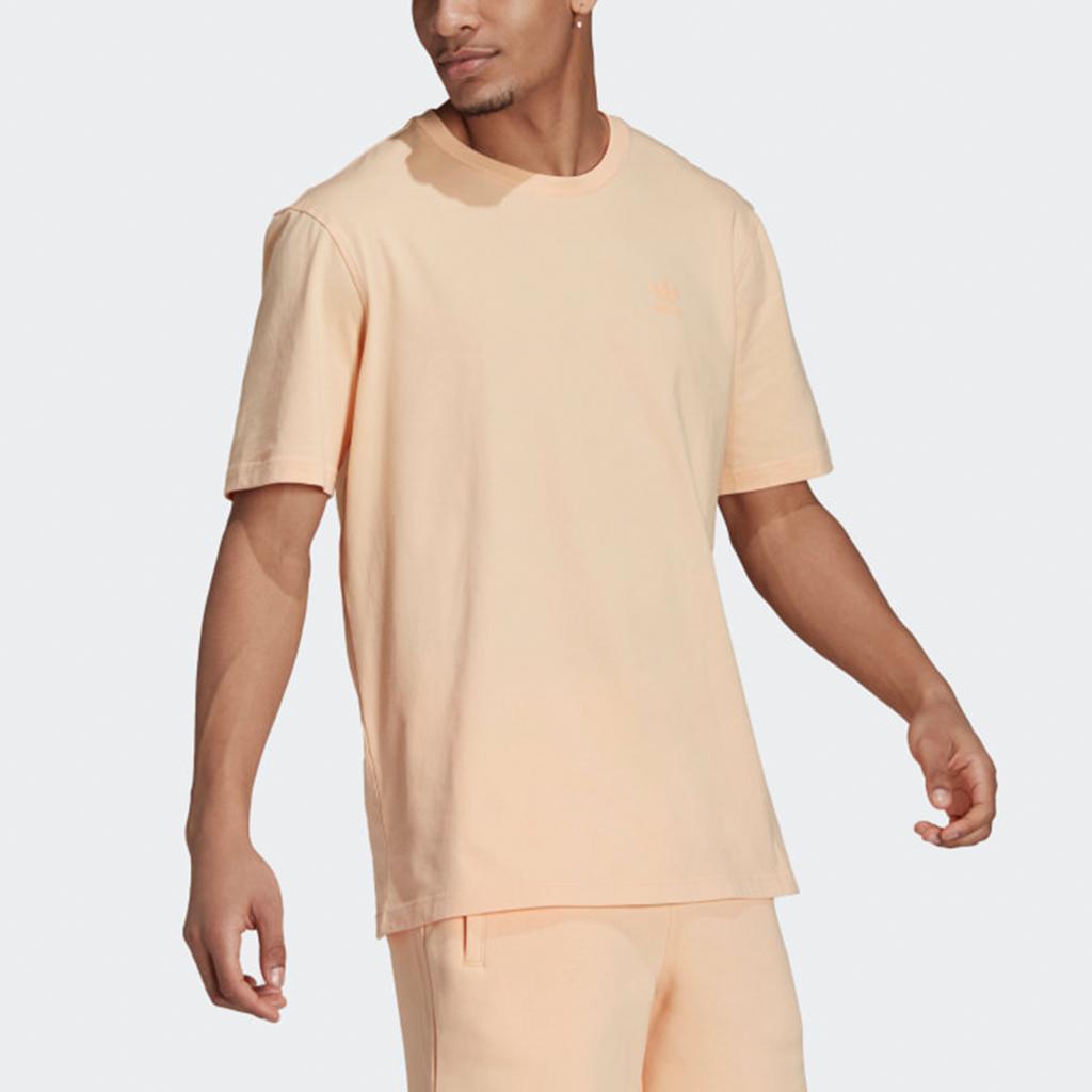 Adidas Originals T Shirts Men's Apricot Crew Neck Moderate Straight Fit H09131
