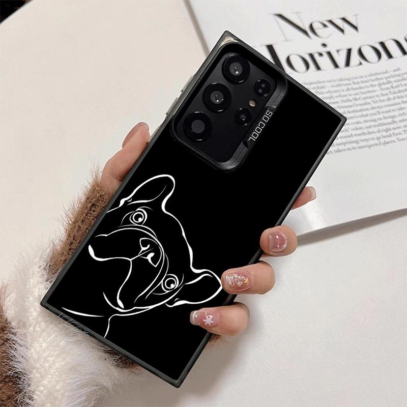 French Bulldog Black Desgin Shockproof Phone Case for Samsung Galaxy S26 Edge S25 Ultra S24 FE S23 Plus S21 Cover Anti Fall Fund