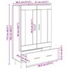 Highboard Altholz 69,5 x 31 x 115 cm Spanplatte
