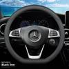 Leather Car Steering Wheel Cover for Mercedes Benz Amg CLS GLC GLB CLA 250 W218 W166 C200 W204 W245 W203 W221 W211 Accessories