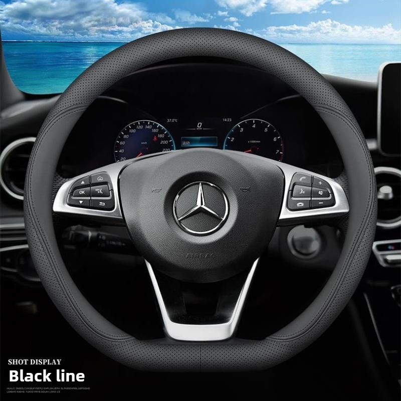 Leather Car Steering Wheel Cover for Mercedes Benz Amg CLS GLC GLB CLA 250 W218 W166 C200 W204 W245 W203 W221 W211 Accessories