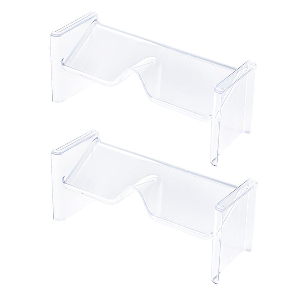 2Pcs Transparent Eyeglasses Display Stand Space Saving Glasses Shelf Sunglasses Show Rack  Desktop