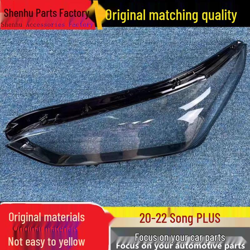 BYD Song Plus 2020 Headlight Cover: Transparent Front Lampshade Shell Standard Driver s Side without Sealant