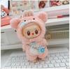 First, Second, and Third Generation Labubu Doll Clothes: 17cm Plush Onesie for 10cm Labubu Dolls, Cute Cartoon Design