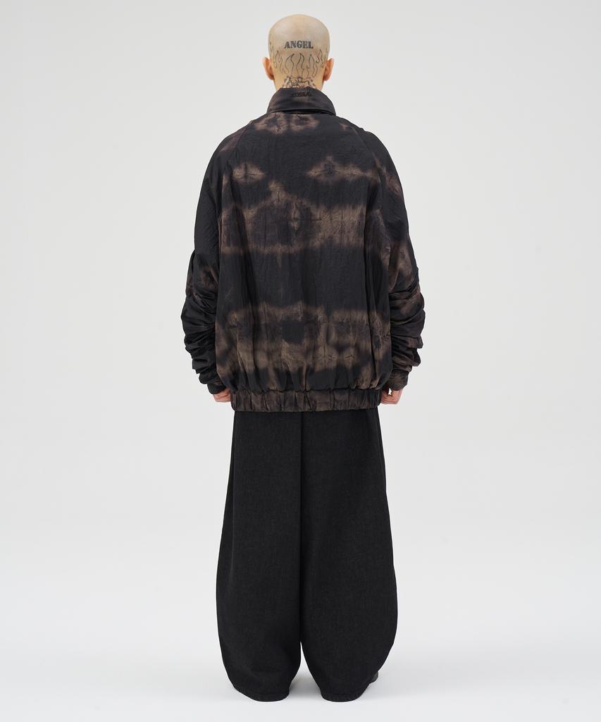 Ajobyajo Tie-Dye Pleats Jacket [Black]