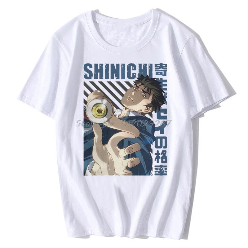 Kiseijuu Shinichi Izumi Parasyte The Maxim Izumi Shinichi Anime Tshirt Graphic Punk T Shirt Streetwear Cotton Tees