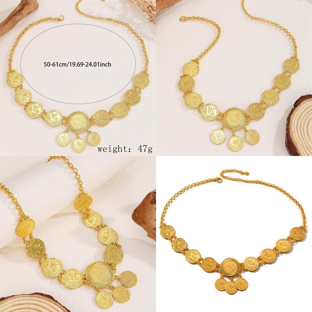 Geometric Style Gold Alloy Headpiece For Bridal And Party Wear With Tassel Details