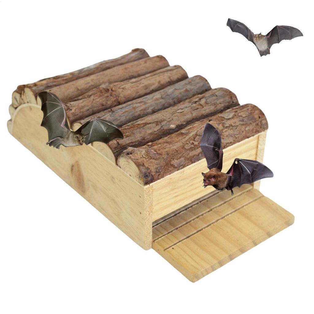 Bat Houses Wooden Weatherproof Large Shelter Compact Bats Box House for Yard for Garden Yard Pathway Farm Patio Tree Post Park