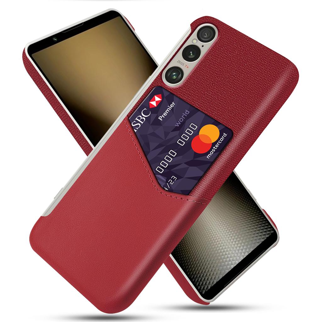 For Sony Xperia 1 VI Case Card Slot PC Phone Cover Cloth Texture