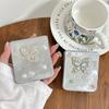 Rhinestone Pearl Bow Phone Case Premium Sense Applicable Samsung Zflip6 Flip Folding Zflip7 Women'S Fashion