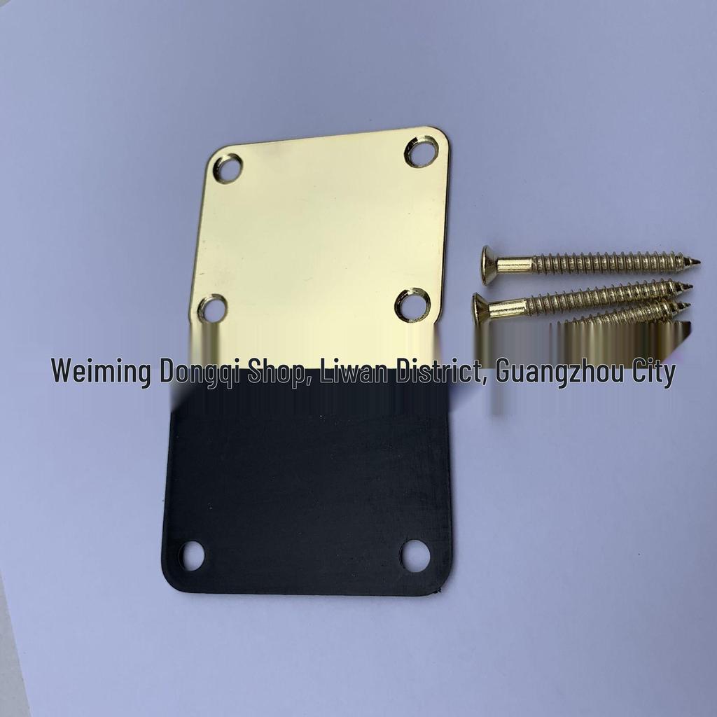Silver Black Steel Neck Connection Plate for ST Electric Guitar