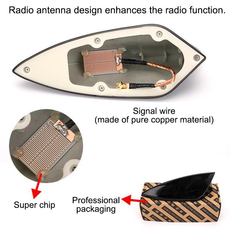 High Quality ABS Material Shark Fin Roof Antennas Universal Fitment Customizable Frequency Car Antenna