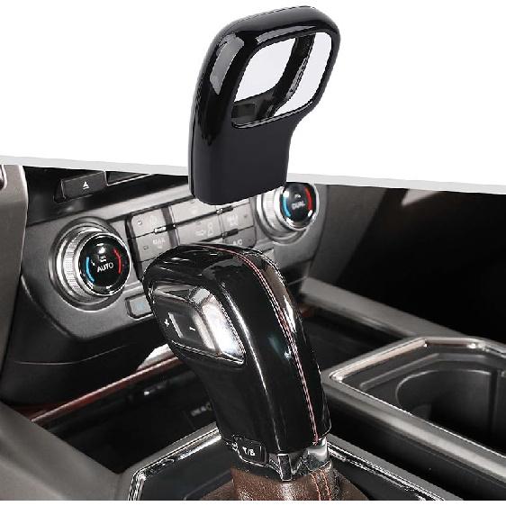 Jimen Совместимо с Ford F150 2015-2020, Накладка на ручку переключения передач, Аксессуары для отделки салона (черный)