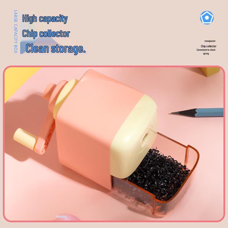 Deli Manual Pencil Sharpener with Auto-Feed and Adjustable Tip