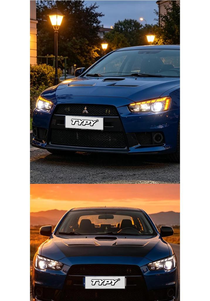 Mitsubishi Lancer EX 2010-2016 RS Style LED Headlights with DRL & Flowing Turn Signals.