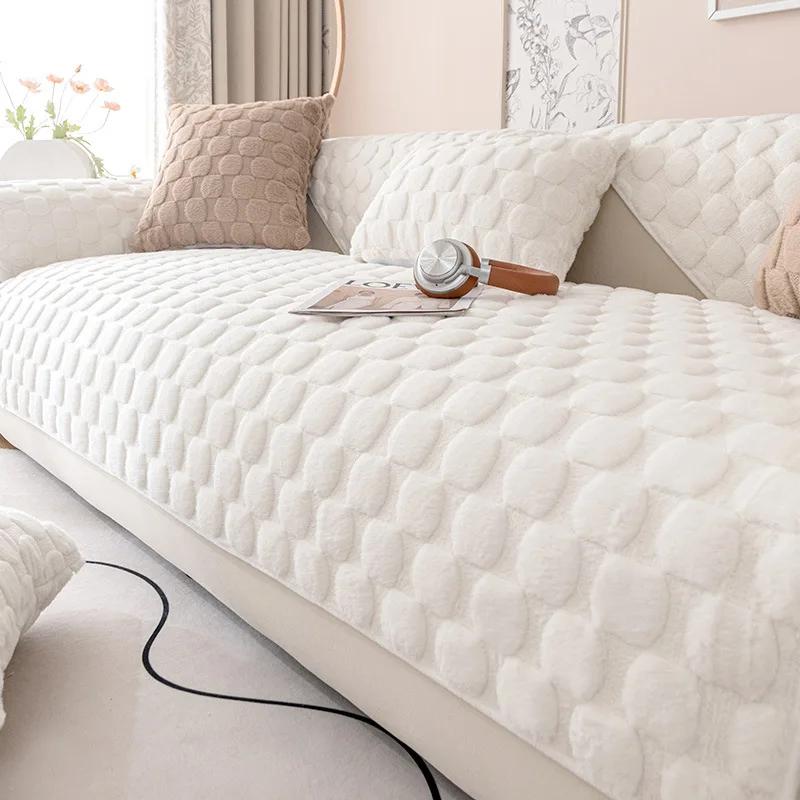 Universal Non-slip Corner Sofa Mat Thicken Plush Sofa Cover Winter Warm Sofa Towel Couch Cushion for Living Room Sofas Blanket