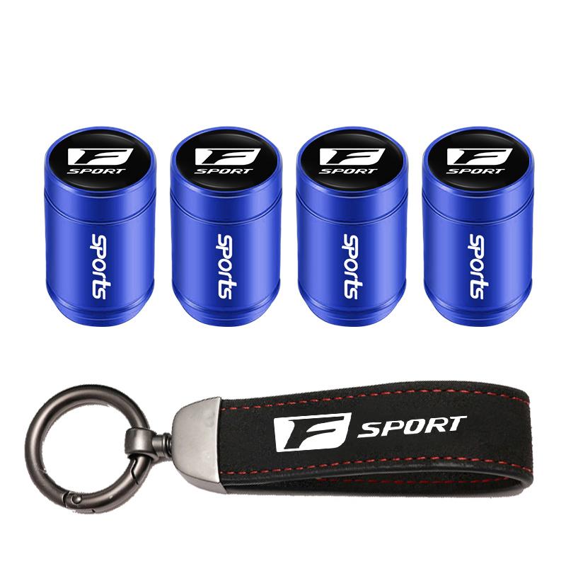 BJYL6 Interior Stickers Car Tire Wheel Valve Caps Cover Suede Car Key Chain Ring Keychain For Lexus RX330 IS250 Ct200h ES300h RX350 IS
