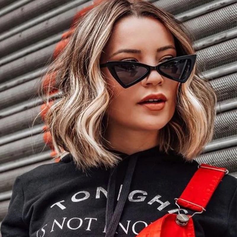 

2024 новые солнцезащитные очки «кошачий глаз», женские модные винтажные солнцезащитные очки, женские треугольные сексуальные ретро очки Óculos De Sol Feminino UV400