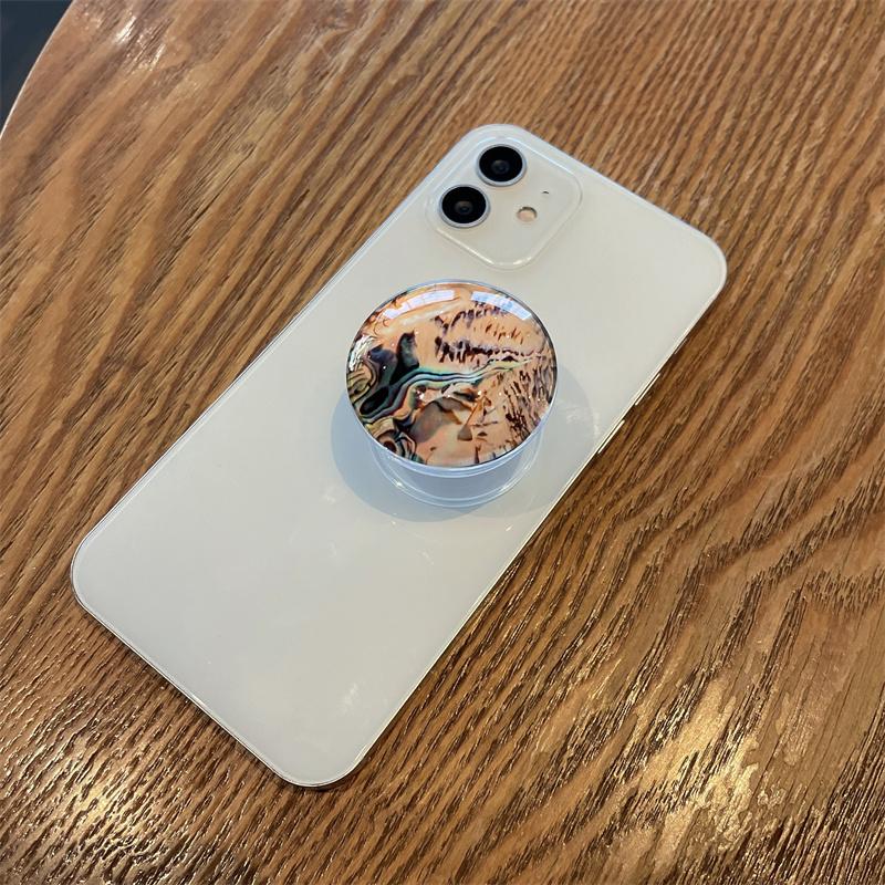 Fashion Amber Marble Universal Mobile Phone Grip Holder Finger Ring Lazy Desk Stand Forest Stripe Space Leopard Print Bracket