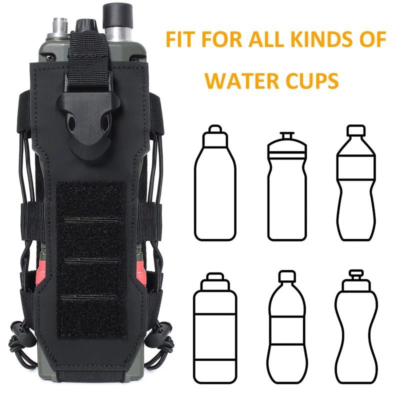 Laser Cut Design Molle Adjustable Water Bottle Holder 40 Oz Tactical Bottle Pouch for Backpack Belt Molle Radio Pouch Holder