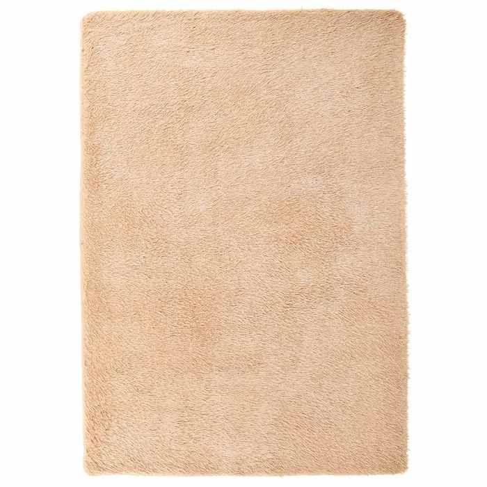 VidaXL Tapis Shaggy à poils longs beige 160x230 cm polyester, tapis, tapis de chambre, tapis moderne, tapis de salon, tapis 4102837