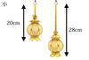 Hanging Lanterns (hanging Lanterns), Small, Round Aluminum Lanterns, Diameter 7.5cm, 1 Pair