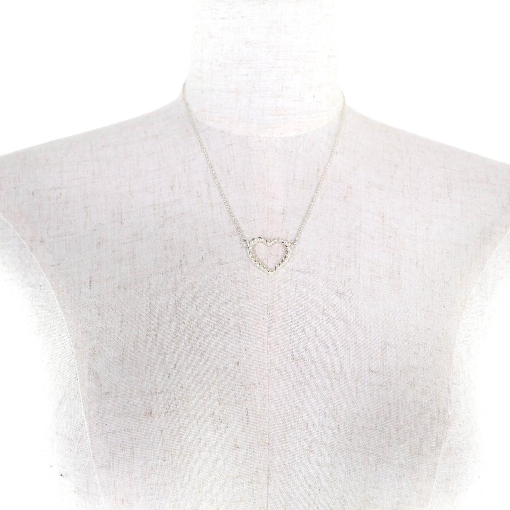 Excellent TIFFANY&Co. Necklace Heart Twist Silver 925 Women Used