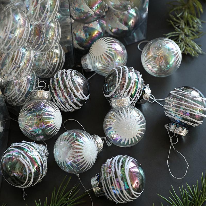 6PC/Set Christmas Ball Ornaments Valentine's Day Hanging Balls Gifts Plastic Balls New Year Multiple Options Available