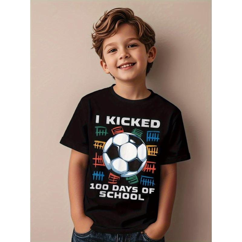 

European sizes T-Shirt / Humorous Design I Ve Been Playing Football for 100 Days Numbers Football Motif 98cm чёрный