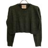 Plan C Green Wool Cropped Short Knit Sweater Tops 40 greenUsed