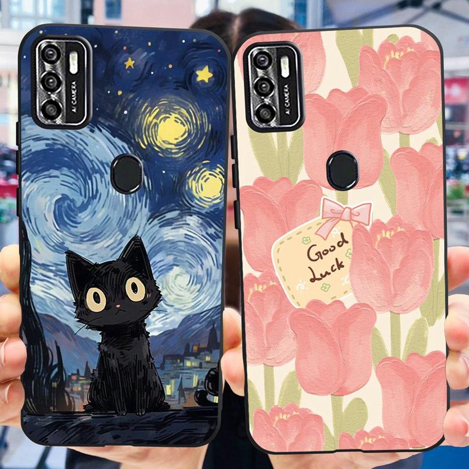 Lovely Case For ZTE Blade A7s 2020 / Optus X Pro / Telstra Evoke Plus 2 Black Silicon Soft Cases Cover For Zte A7s (2020) A7020