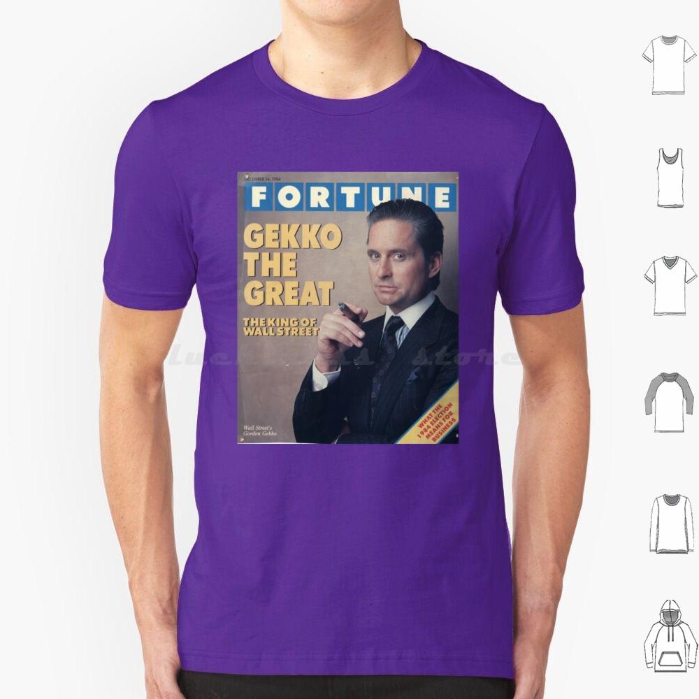 Gordon Gekko Fortune Magazine T Shirt Big Size 100 Cotton Gordon Gekko Gekko Fortune Wall Street Michael Douglas Finance