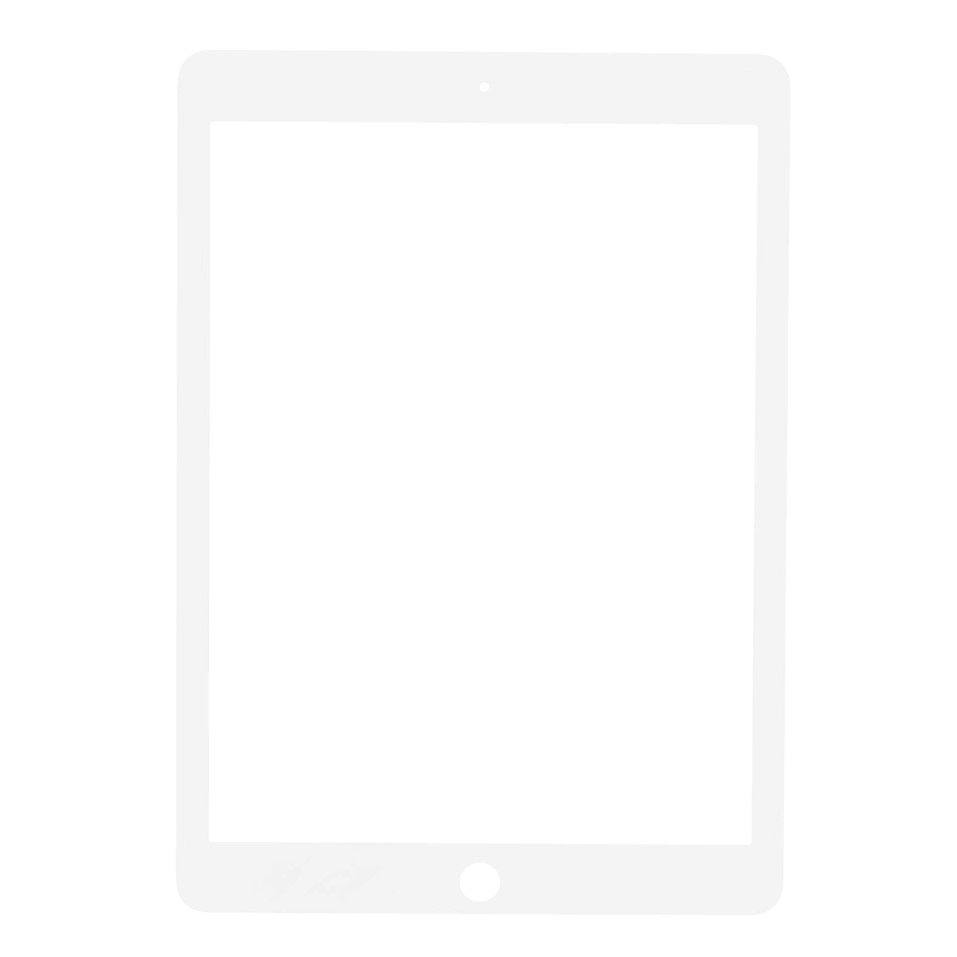 

Screen Glass Lens+OCA Adhesive Replacement (without Logo) for iPad 9.7-inch (2018) White